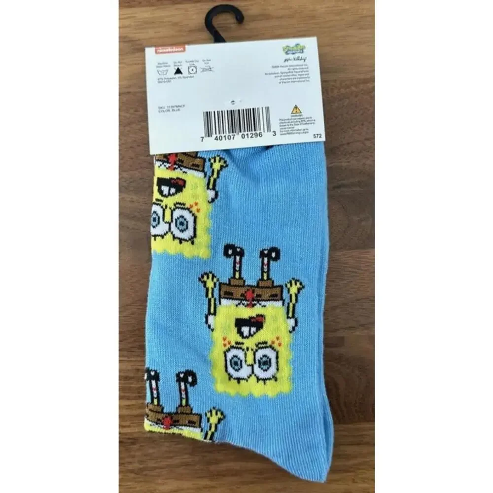 Crazy Socks Spongebob All Over Fun Print Novelty Crew Socks for Men’s fits 6-12‎ - Picture 2 of 7